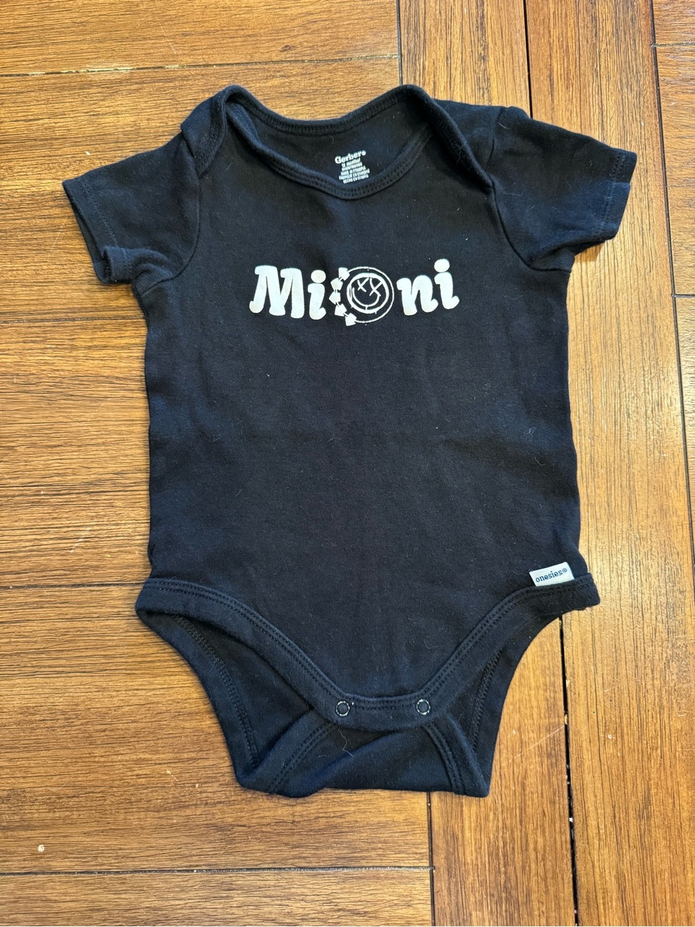 Black 'Blink-182' Graphic Baby One-Piece